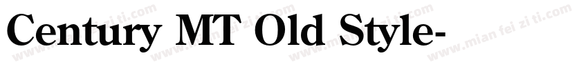 Century MT Old Style字体转换